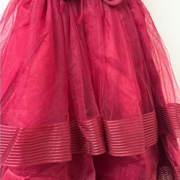 Elegant Kids Formal Dress in Rich Burgundy - Picture 4 of 13